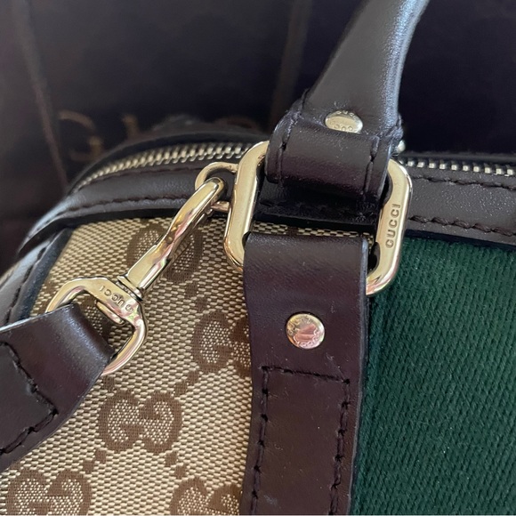❌SOLD❌on luxury site⭐️Authentic Gucci Bowling Bag🤎Made in Italy💚❤️ - Picture 7 of 16